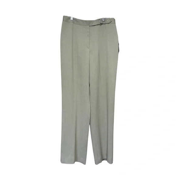 Jones NY Light Sage Green Blazer PantSuit 2Pc Set Sz 12 NWT High Waist Loose Fit - Picture 4 of 16